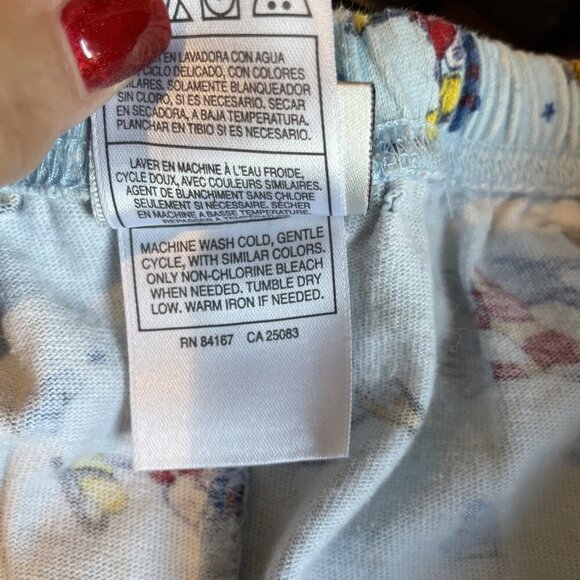 Disney Winter Wonderland Pajama Pants Unisex Large Blue Mickey & Friends Cozy - Picture 10 of 10